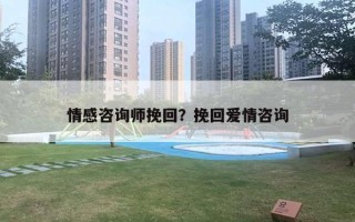 情感咨詢師挽回？挽回愛情咨詢