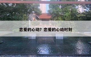 戀愛的心動？戀愛的心動時刻