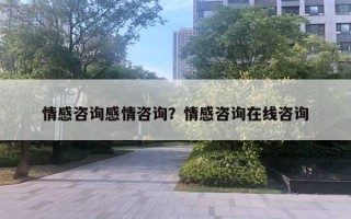 情感咨詢感情咨詢？情感咨詢在線咨詢