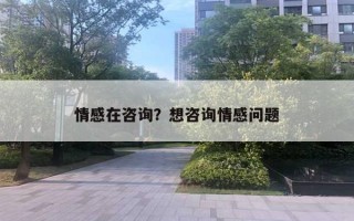 情感在咨詢？想咨詢情感問題