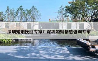 深圳婚姻挽回專家？深圳婚姻情感咨詢專家