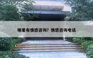 哪里有情感咨詢？情感咨詢電話