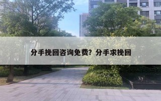 分手挽回咨詢(xún)免費(fèi)？分手求挽回