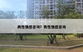 兩性情感咨詢？男性情感咨詢