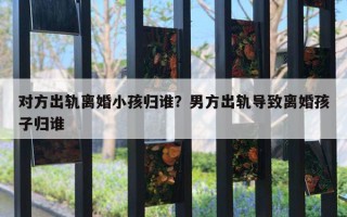 對(duì)方出軌離婚小孩歸誰？男方出軌導(dǎo)致離婚孩子歸誰