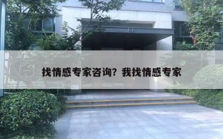 找情感專家咨詢？我找情感專家