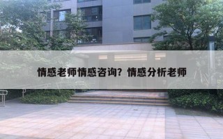 情感老師情感咨詢？情感分析老師