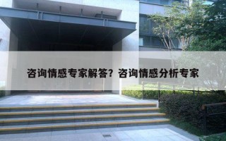 咨詢情感專家解答？咨詢情感分析專家