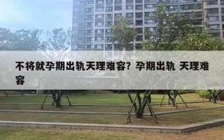 不將就孕期出軌天理難容？孕期出軌 天理難容