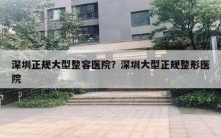 深圳正規(guī)大型整容醫(yī)院？深圳大型正規(guī)整形醫(yī)院