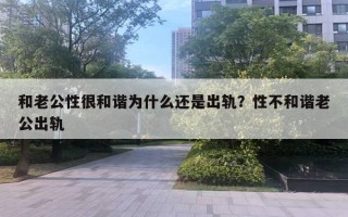 和老公性很和諧為什么還是出軌？性不和諧老公出軌