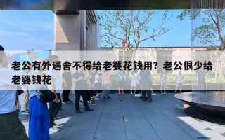 老公有外遇舍不得給老婆花錢用？老公很少給老婆錢花