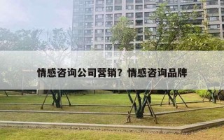 情感咨詢公司營銷？情感咨詢品牌